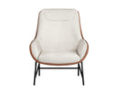 LUCIER LOUNGE CHAIR - BELFAST OATMEAL BRAVO COGNAC