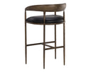 ZANATTA BARSTOOL - CHARCOAL BLACK LEATHER