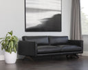 ROGERS SOFA - CORTINA BLACK LEATHER