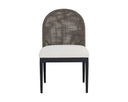 CALANDRI DINING CHAIR - BLACK LOUIS CREAM