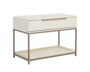 Calden Nightstand - LARGE CHAMPAGNE GOLD CREAM