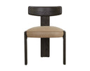 HORTON DINING CHAIR - DARK BROWN SAHARA SAND LEATHER
