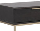 Calden Nightstand - LARGE GOLD CHARCOAL GREY