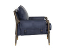 MAUTI ARMCHAIR - DISTRESSED BROWN CORTINA INK LEATHER