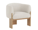 TRINE LOUNGE CHAIR - RUSTIC OAK DOVE CREAM