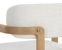 MADRONE DINING ARMCHAIR - RUSTIC OAK HEATHER IVORY TWEED