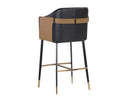 CARTER BARSTOOL - NAPA BLACK NAPA COGNAC