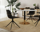 CASSIUS SWIVEL DINING ARMCHAIR - ABBINGTON BLACK BRAVO BLACK