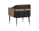 CARTER LOUNGE CHAIR - NAPA BLACK NAPA COGNAC