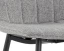DREW DINING CHAIR - BLACK LIGHT GREY
