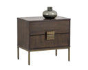JADE NIGHTSTAND - ANTIQUE BRASS DARK MANGO