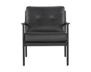 GILMORE LOUNGE CHAIR - BLACK BLACK LEATHER