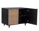 OMARI SIDEBOARD - SMALL SUEDE LIGHT TAN LEATHER