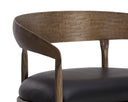 ZANATTA BARSTOOL - CHARCOAL BLACK LEATHER
