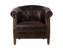 MARJORIE LOUNGE CHAIR - CHOCOLATE LEATHER