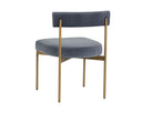 SENECA DINING CHAIR - ANTIQUE BRASS VELVET SLATE