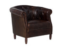 MARJORIE LOUNGE CHAIR - CHOCOLATE LEATHER