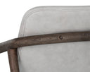 CINELLI LOUNGE CHAIR - DISTRESSED BROWN SALOON LIGHT GREY LEATHER