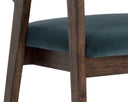 MILTON DINING ARMCHAIR - SMOKE ACACIA MEG DUSTY TEAL