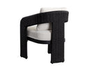 PYLOS DINING ARMCHAIR - BLACK LOUIS CREAM