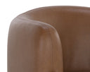 TRINE LOUNGE CHAIR - RUSTIC OAK VINTAGE CAMEL LEATHER