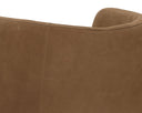 EMILIE SWIVEL LOUNGE CHAIR - NUBUCK CARAMEL LEATHER