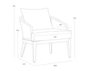 CAPRI LOUNGE CHAIR - DRIFT BROWN PALAZZO CREAM