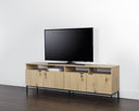 AMBROSE MODULAR STORAGE CABINET - RUSTIC OAK BLACK