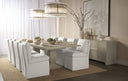 GLENROSE WHEELED DINING CHAIR - EFFIE LINEN