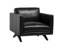 ROGERS ARMCHAIR - CORTINA BLACK LEATHER