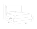 TIERRA BED - KING BERGEN FRENCH BLUE