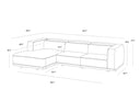 BEAU SOFA CHAISE - LAF LUCIA TOBACCO LEATHER