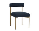 SENECA DINING CHAIR - ANTIQUE BRASS ARENA NAVY