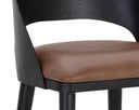 DEZIRAE BARSTOOL - BLACK COGNAC LEATHER