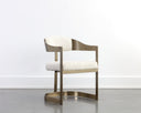 BEAUMONT DINING ARMCHAIR - ANTIQUE BRASS RHEA LIGHT BARLEY