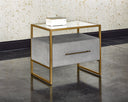VENICE NIGHTSTAND - GREY SHAGREEN