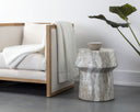 BRIE END TABLE - MARBLE LOOK SAND