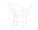 JALEN DINING ARMCHAIR - MILLIKEN COGNAC