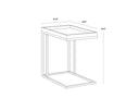 ARDEN C-SHAPED SIDE TABLE - GOLD RAW UMBER