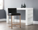 DEAN COUNTER STOOL - ANTIQUE BRASS CANTINA BLACK