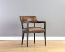 BRYLEA DINING ARMCHAIR - BROWN SHALIMAR TOBACCO LEATHER
