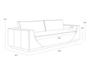 ANAKIN SOFA - LIGHT OAK TUSCANY WARM BLACK LEATHER