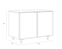 OMARI SIDEBOARD - SMALL SUEDE LIGHT TAN LEATHER
