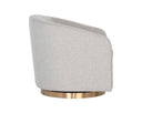 HAZEL SWIVEL LOUNGE CHAIR - GOLD BELFAST HEATHER GREY
