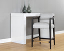 KEAGAN COUNTER STOOL - SALOON LIGHT GREY LEATHER