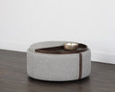 BORELLI WHEELED STORAGE OTTOMAN - BELFAST HEATHER GREY AUTUMN CHESTNUT