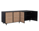 OMARI SIDEBOARD - LARGE SUEDE LIGHT TAN LEATHER