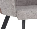 GRIFFIN DINING ARMCHAIR - NOVEMBER GREY BRAVO COGNAC