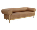 BROMLEY SOFA - RUSTIC OAK LUDLOW SESAME LEATHER