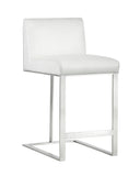 DEAN COUNTER STOOL - STAINLESS STEEL CANTINA WHITE